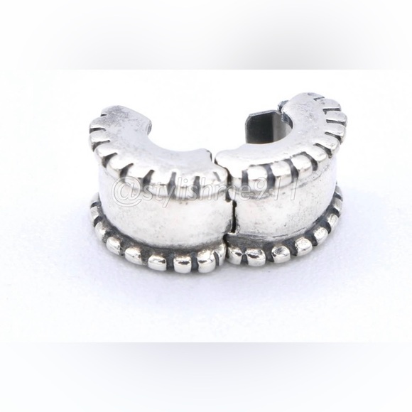 Authentic Pandora Beveled Clip Charm - Sterling Silver S925 Ale - Picture 8 of 14